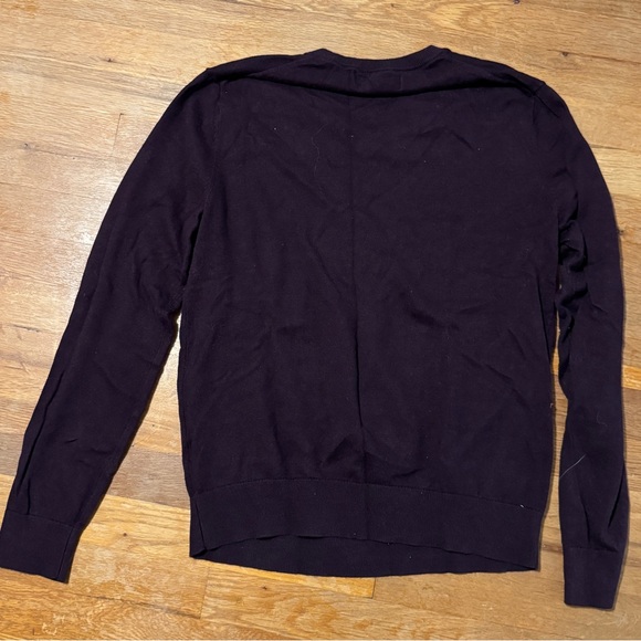 Banana Republic Deep Purple V-Neck Sweater - Picture 2 of 5